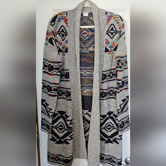 Northern Angel Southwestern Cardigan Sweater Long Tribal Aztec Duster Women’s - Picture 3 of 5
